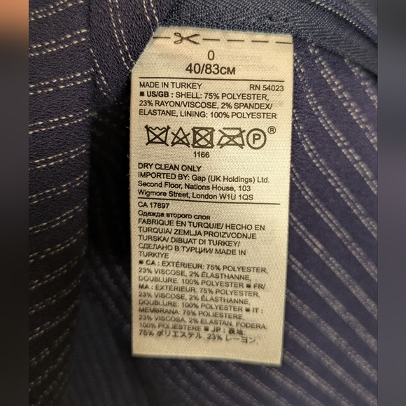 Banana Republic Dark Blue Pinstripe Strappy Top - Picture 6 of 7